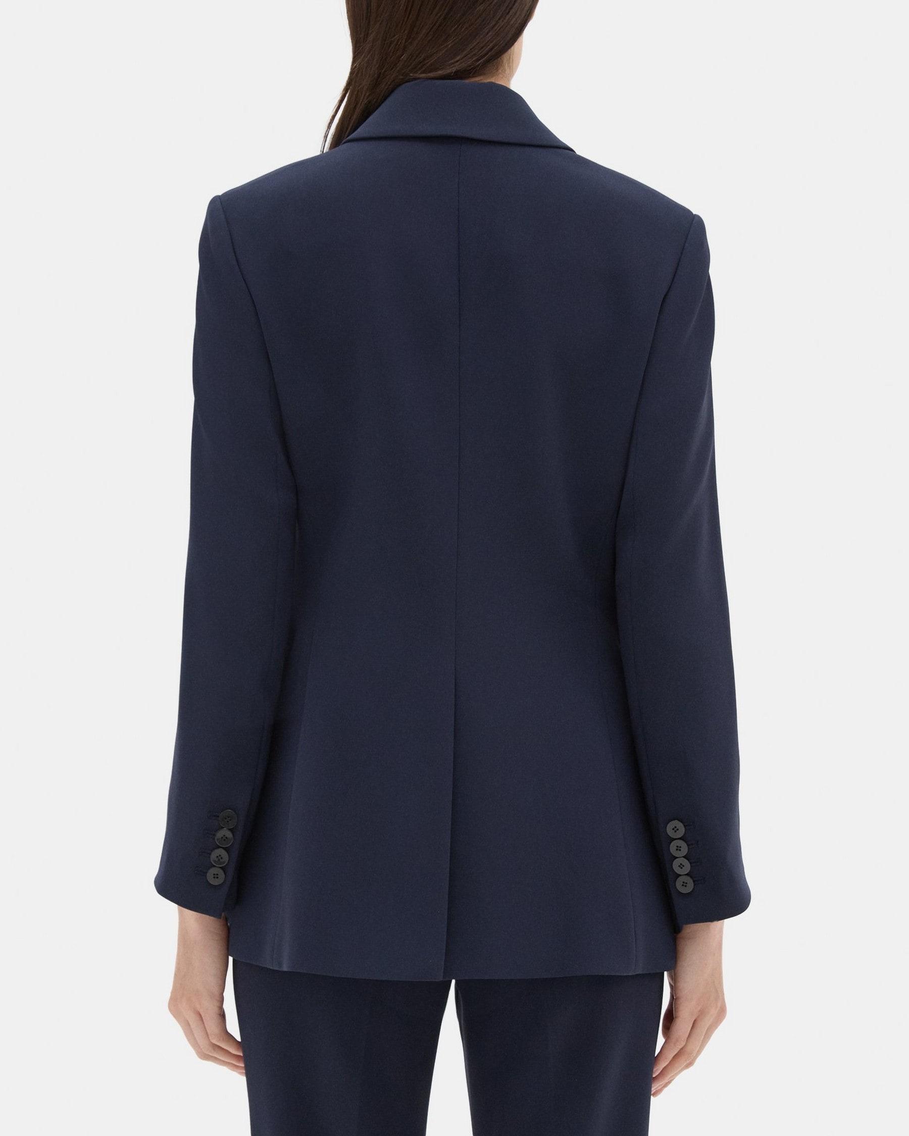 Single-Breasted Blazer in Crepe Product Image