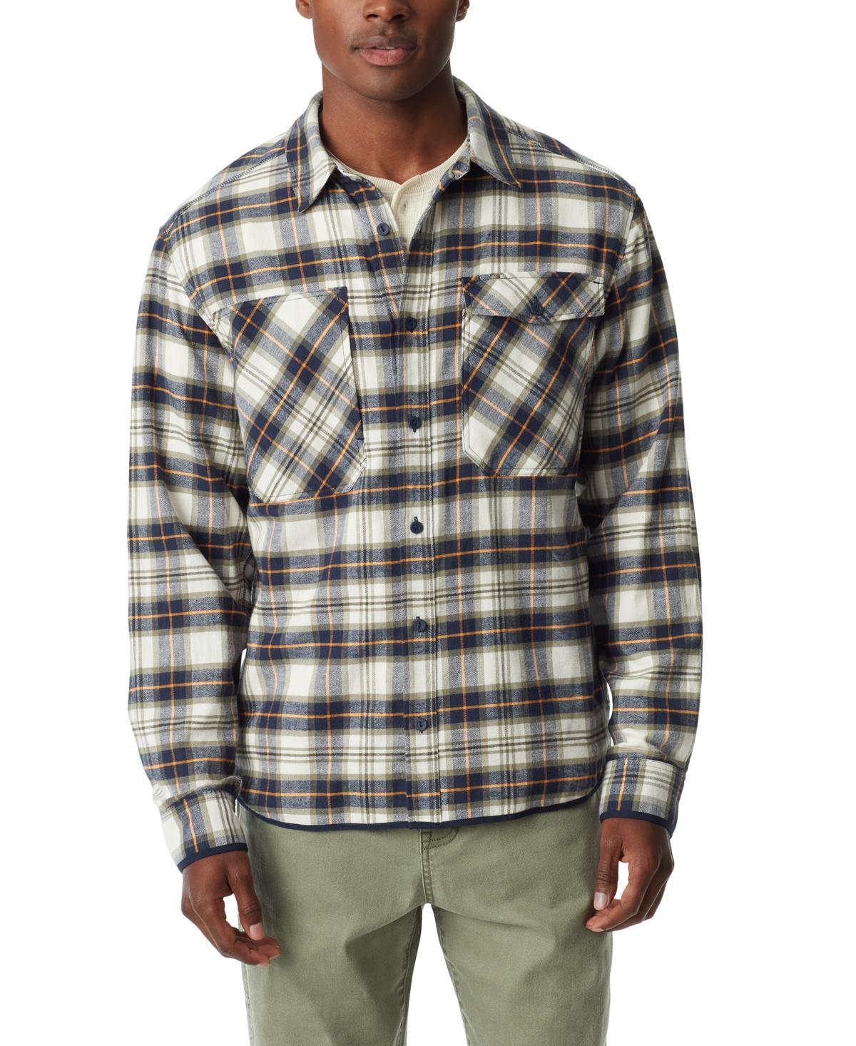 Bass Outdoor Mens Stretch Flannel Button-Front Long Sleeve Shirt Product Image