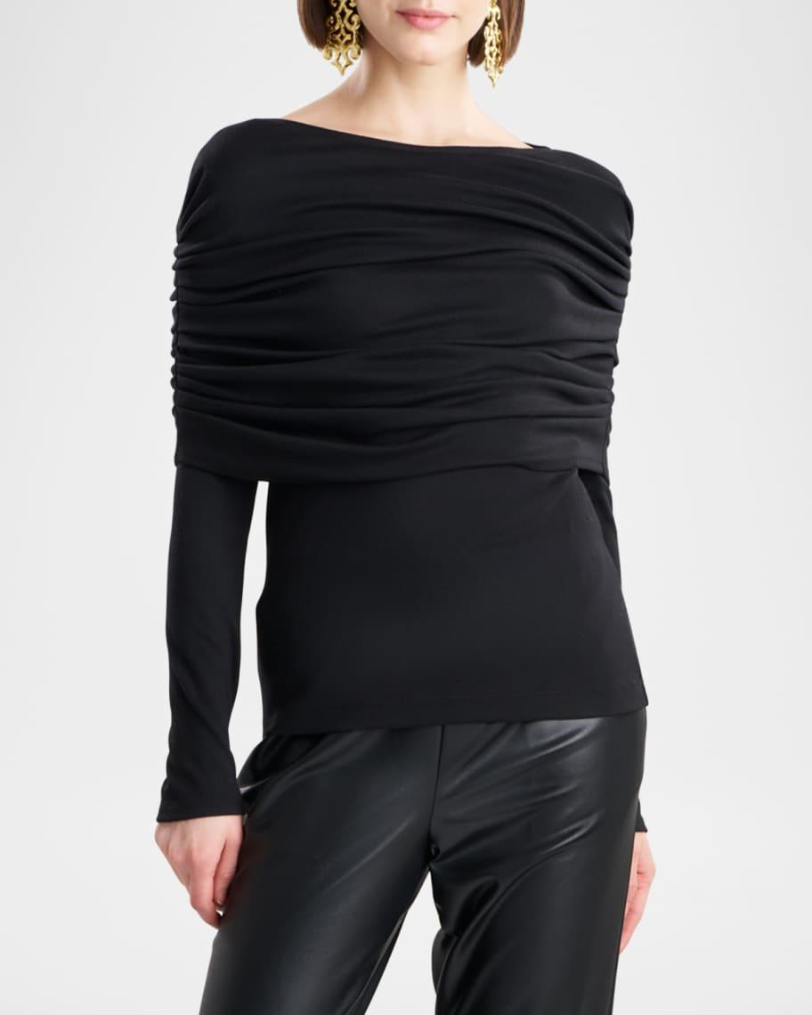 Ruched Off-Shoulder Jersey Top Product Image