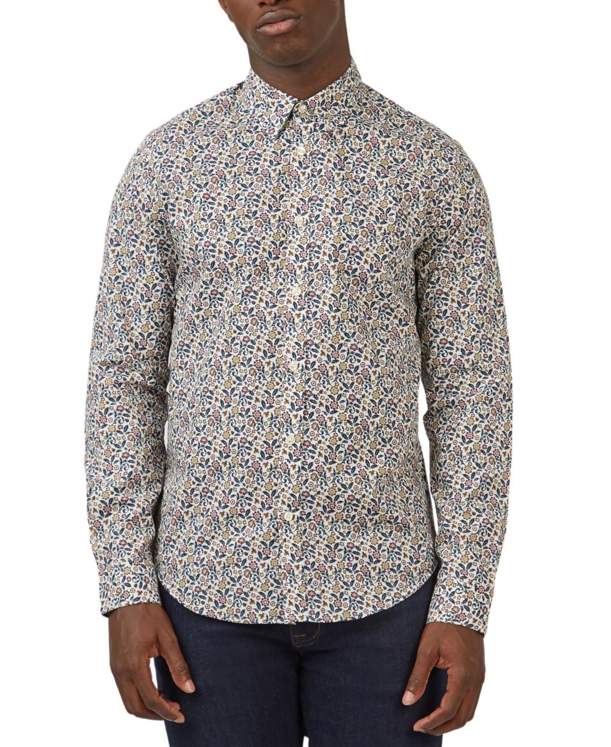 Ben Sherman Mens Multi-Colored British Floral-Print Shirt Product Image