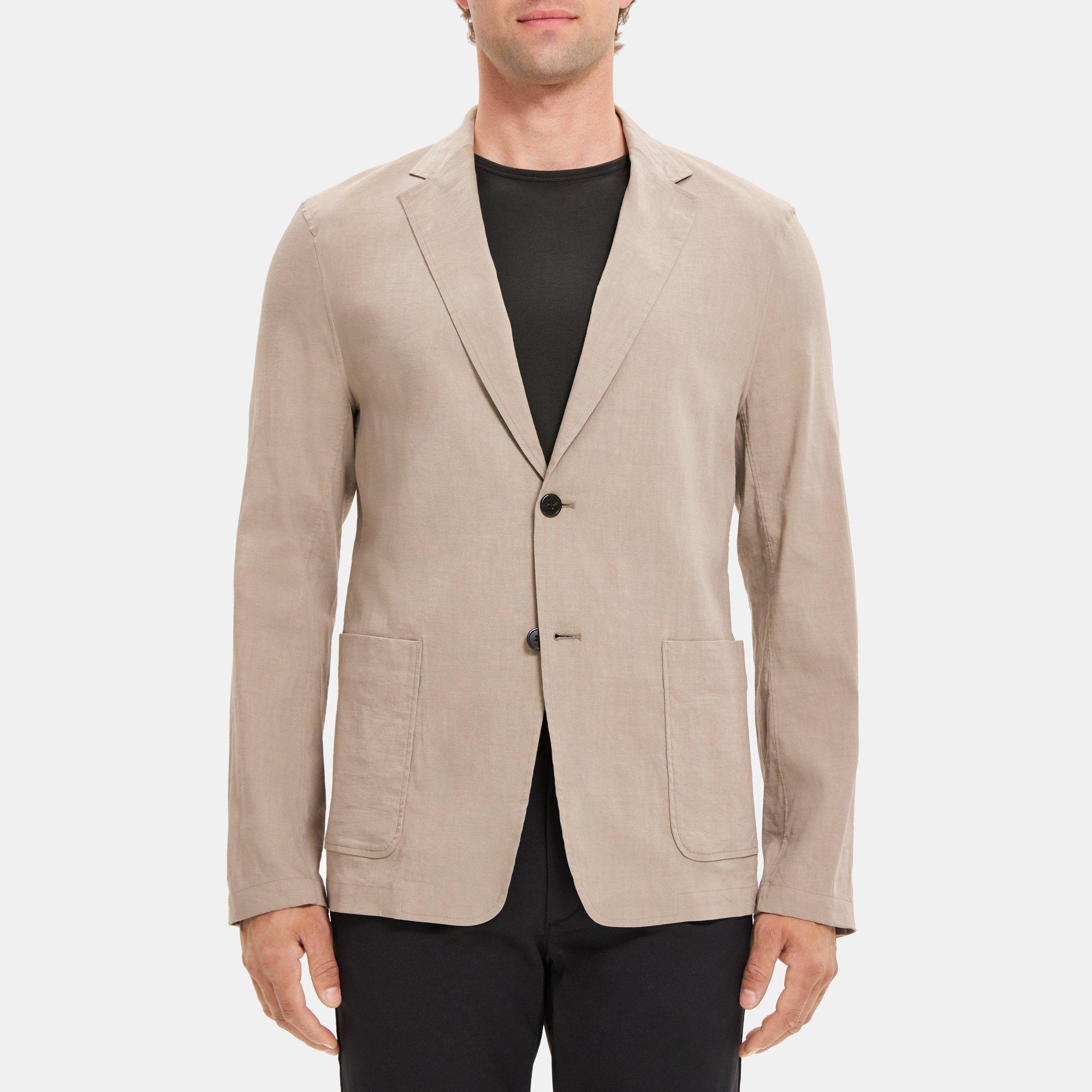 Stretch Linen Unstructured Blazer | Theory Outlet Product Image