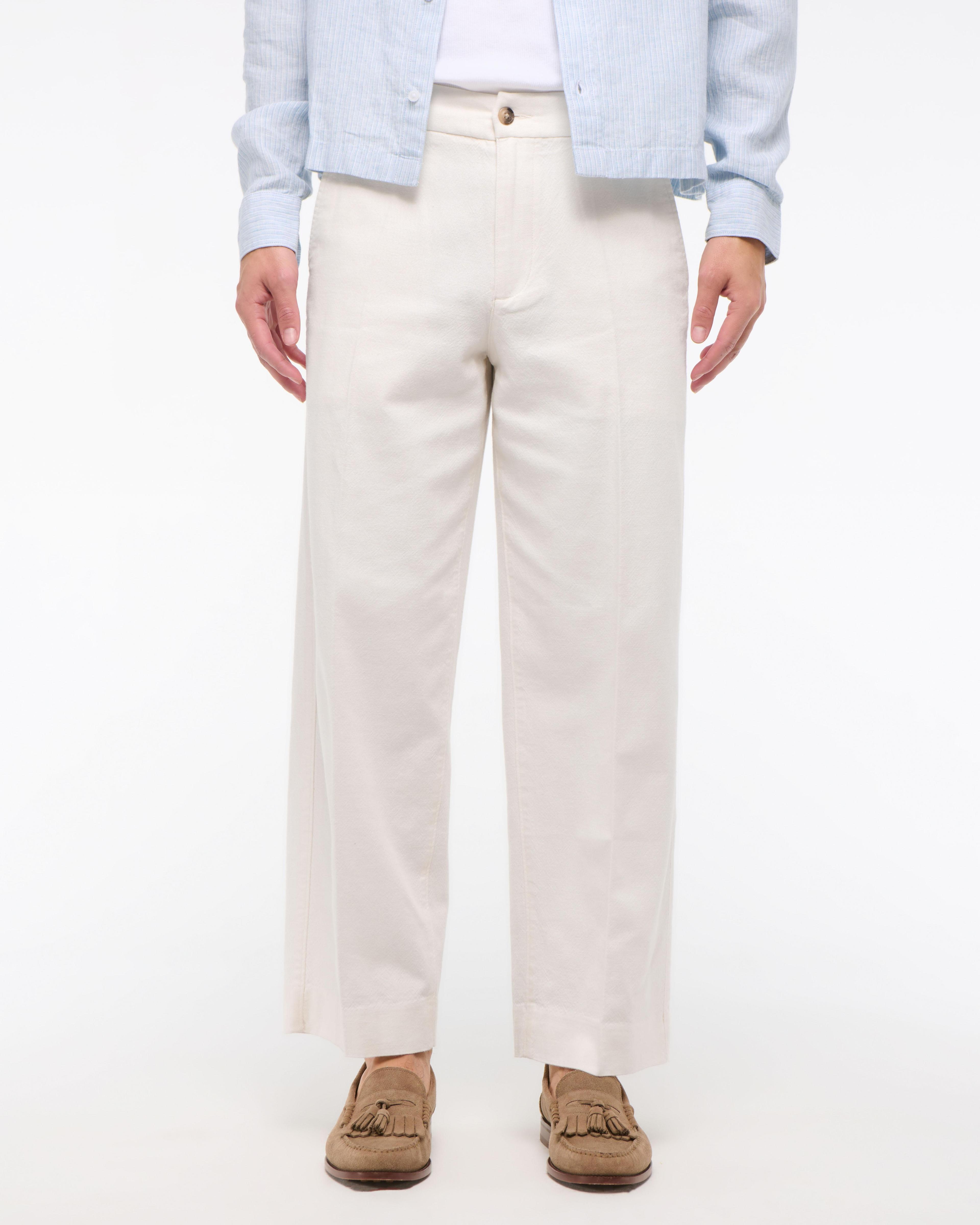 Baggy Tailored Linen-Blend Trouser Product Image