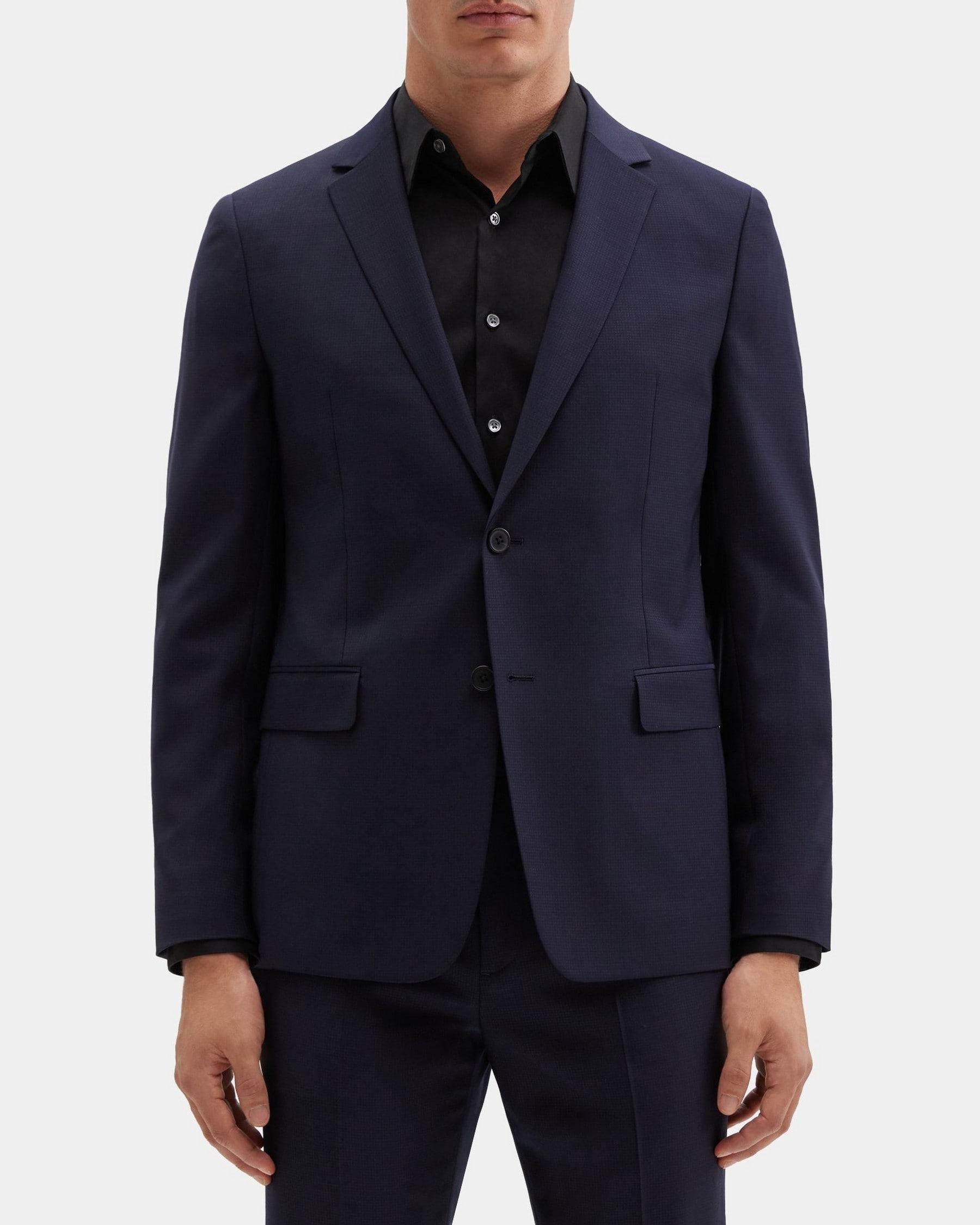 Unstructured Blazer in Grid Wool Product Image