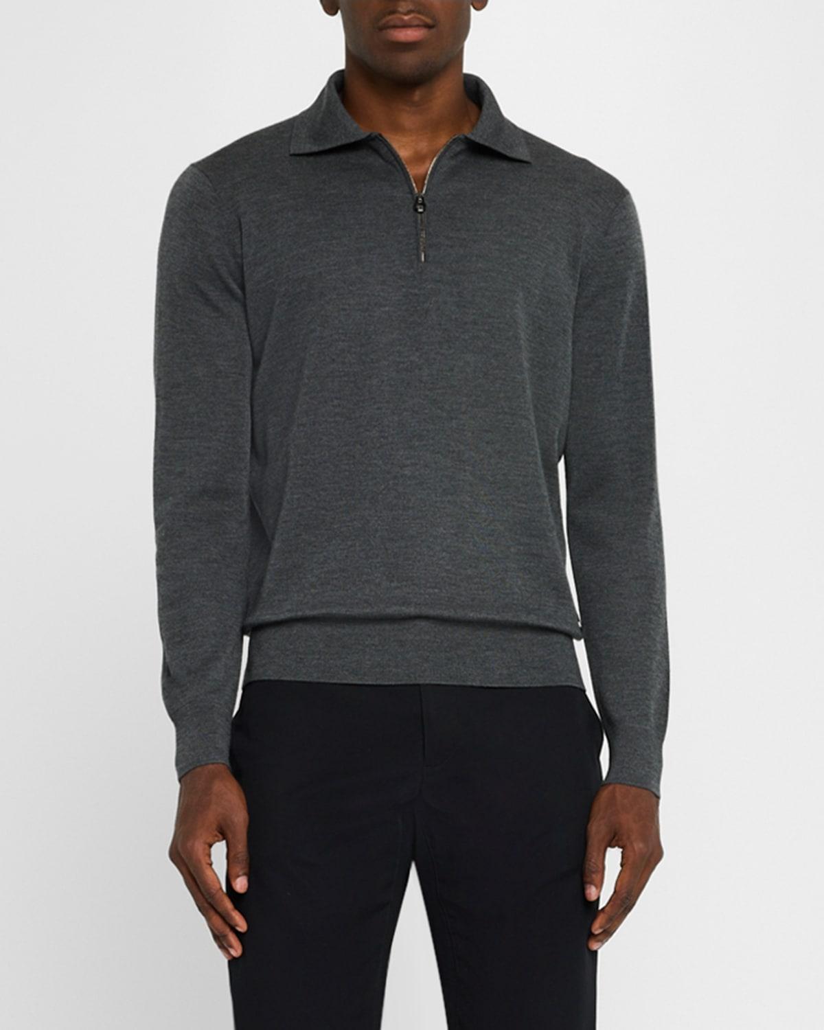 Mens Cashmere Polo Sweater Product Image