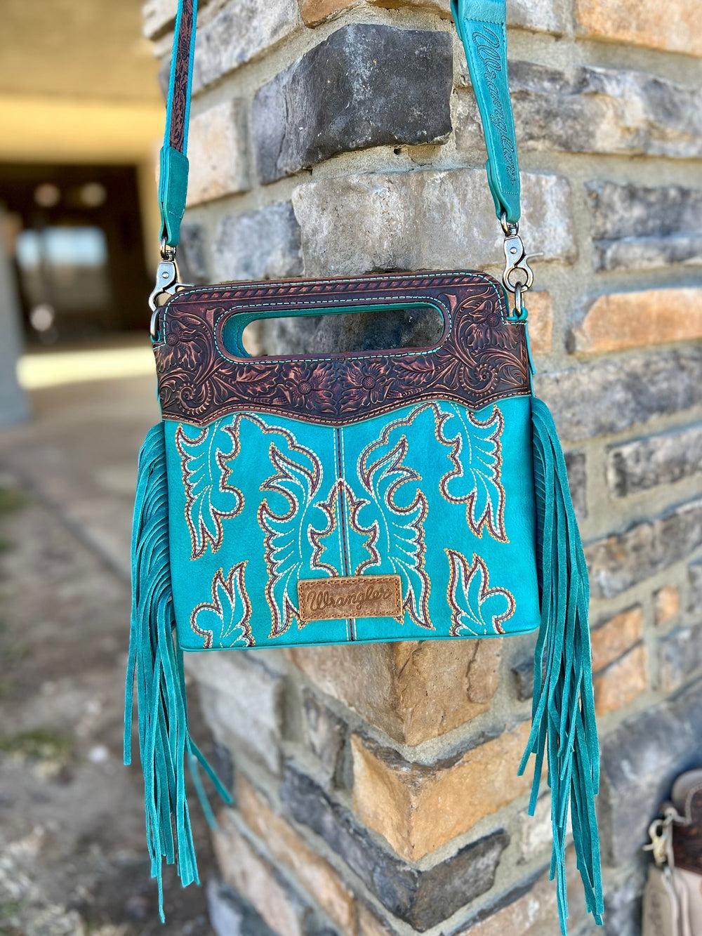 Montana West Embroidered Fringe Boot Bag- 2 Colors Product Image