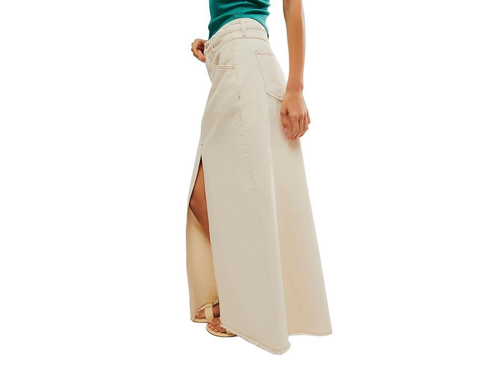 Womens Come As You Are Denim Maxi Skirt Product Image