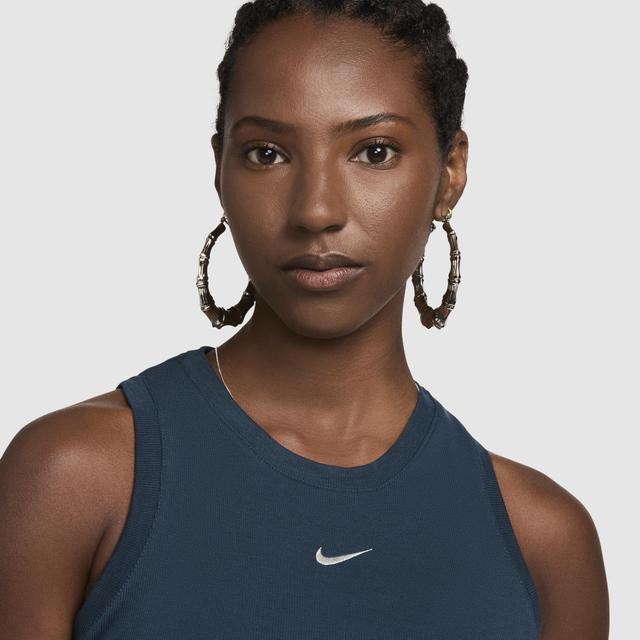 Women's Nike Sportswear Chill Knit Tight Cropped Mini-Rib Tank Top Product Image