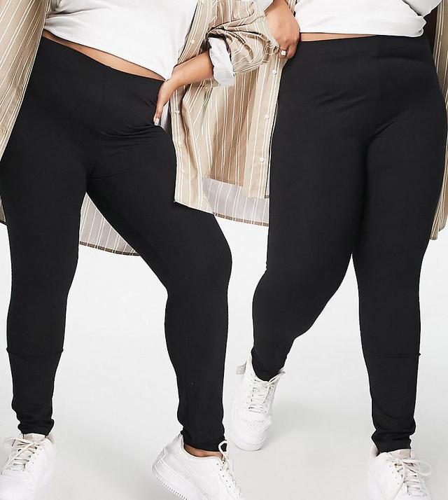 ASOS DESIGN Curve 2 pack leggings Product Image