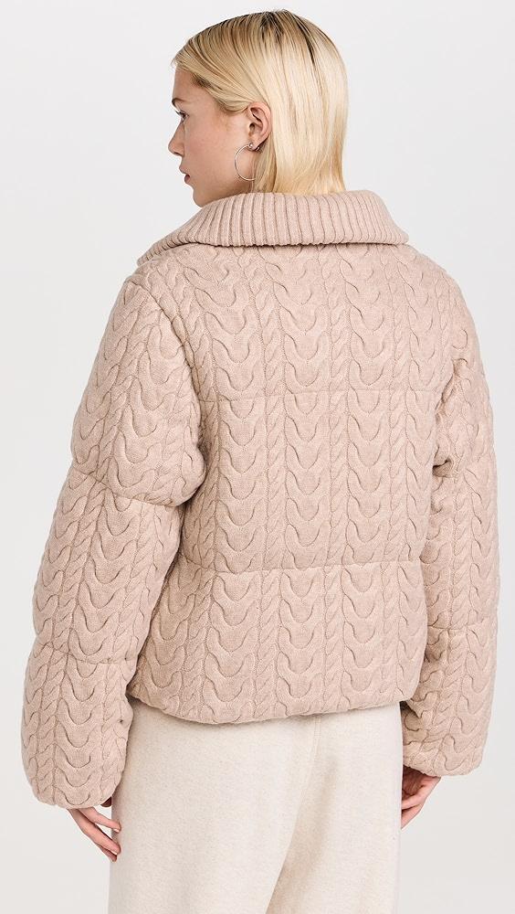 Varley Reggie Cable Knit Puffer | Shopbop Product Image