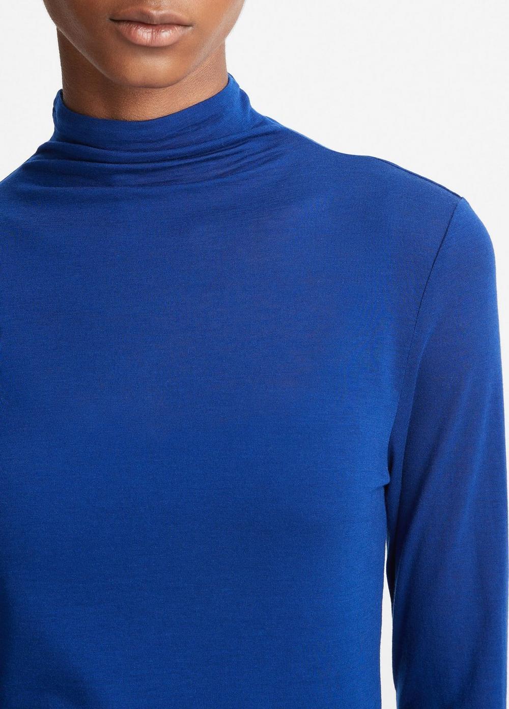 Sheer Long-Sleeve Turtleneck Top product image