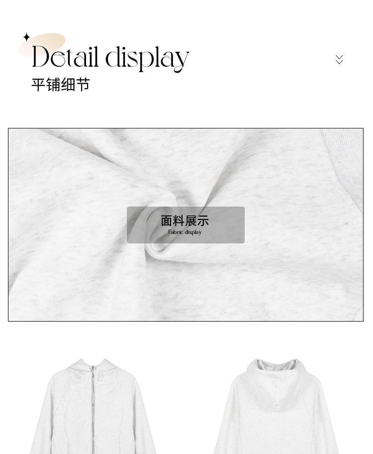 Plain Zip Hoodie Product Image