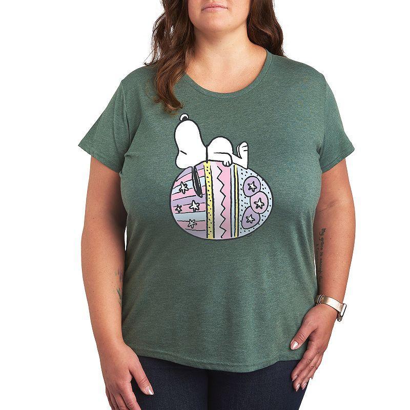 Plus Peanuts Snoopy Easter Egg Graphic Tee, Womens Product Image