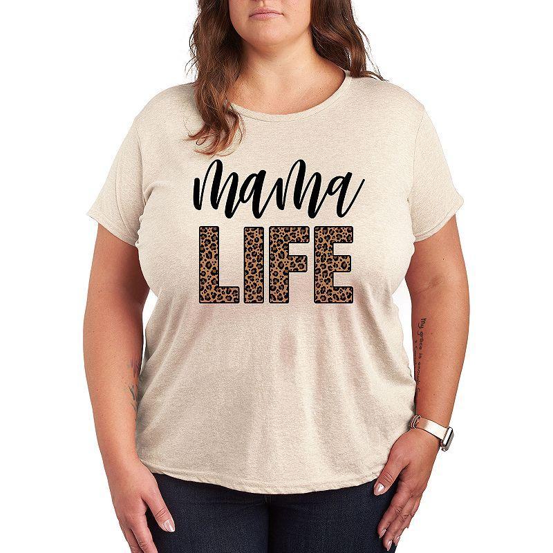 Plus Mama Life Leopard Graphic Tee, Womens Product Image