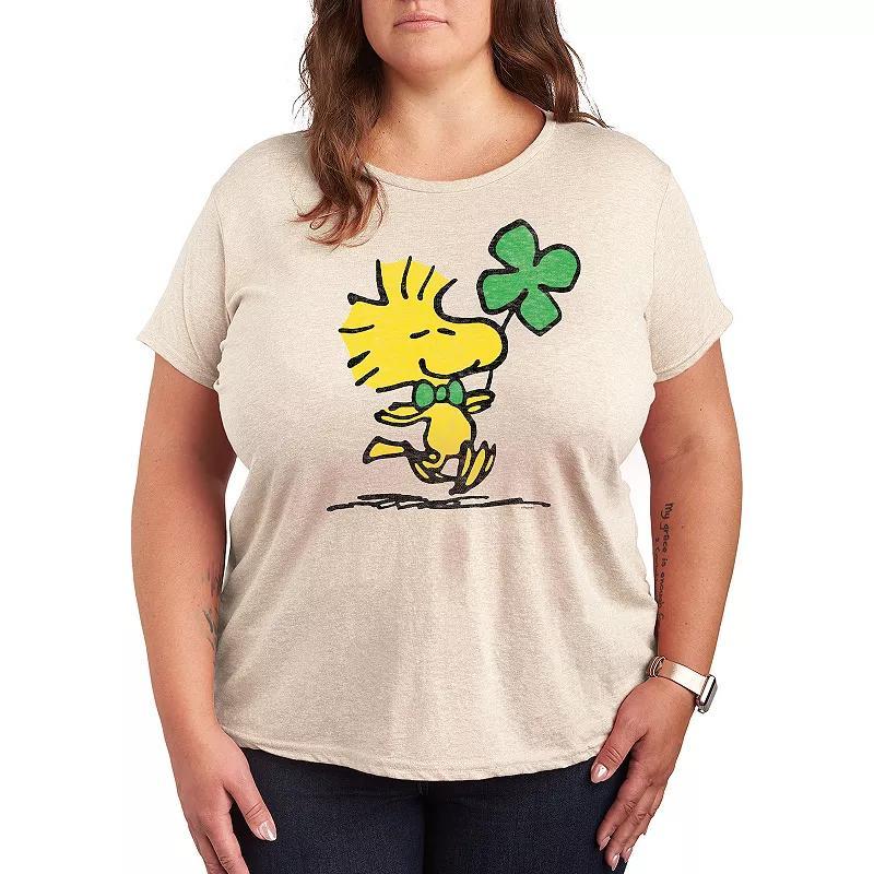 Plus Peanuts Woodstock Clover Graphic Tee, Womens Product Image