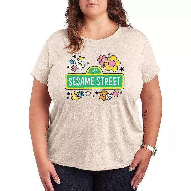 Plus Sesame Street Vintage Logo Graphic Tee, Womens Product Image