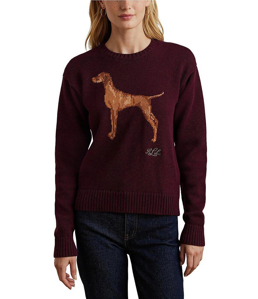 Lauren Ralph Lauren Vizsla Crew Neck #double;LRL#double; Script Embroidered Sweater Product Image