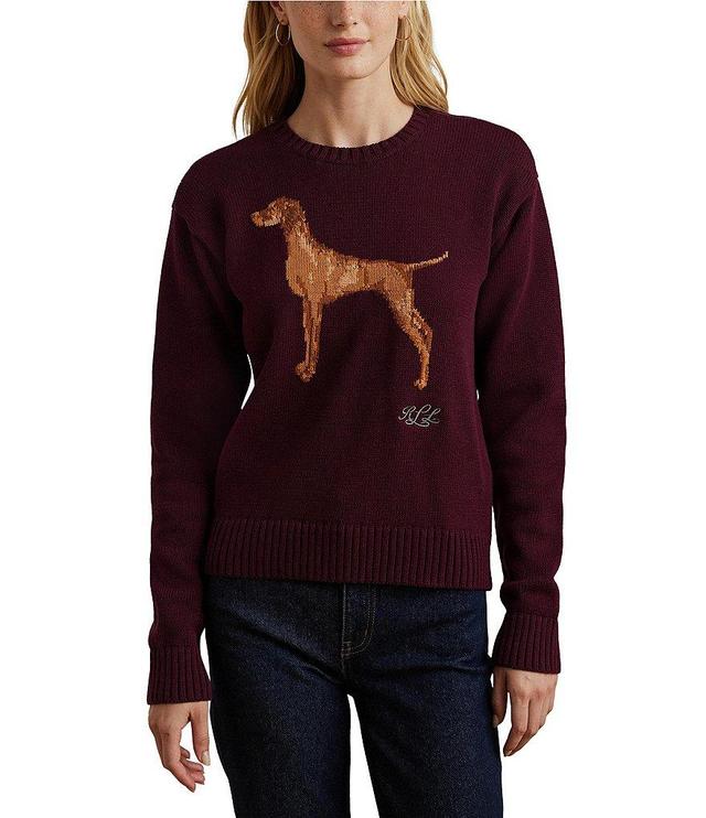 Lauren Ralph Lauren Vizsla Crew Neck #double;LRL#double; Script Embroidered Sweater Product Image