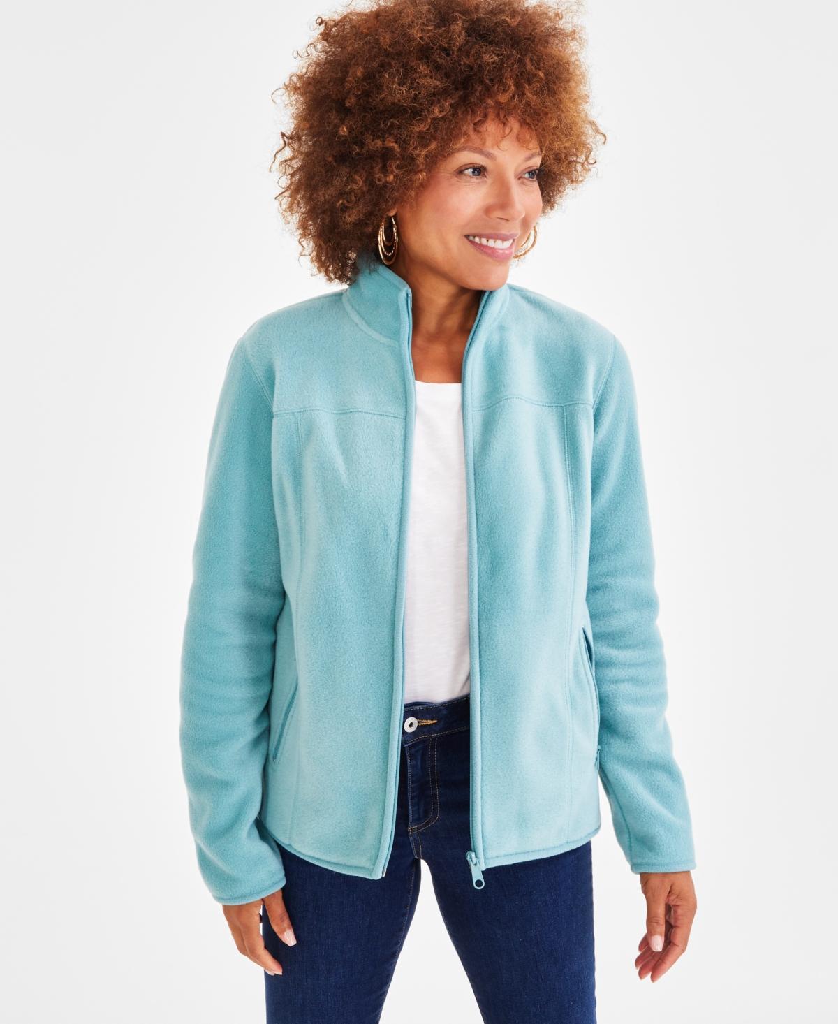 Style & Co Womens Polar Fleece Mock-Neck Jacket, Created for Macys Product Image