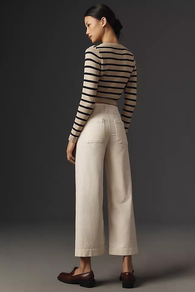 The Colette Cropped Wide-Leg Pants by Maeve: Corduroy Edition Product Image