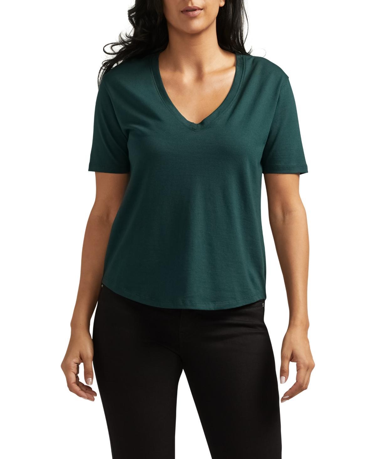 Jag Womens Drapey Luxe V-Neck Tee Product Image