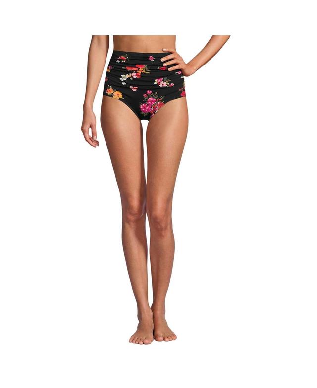 Lands End Womens Tummy Control Retro High Waisted Bikini Swim Bottoms Product Image