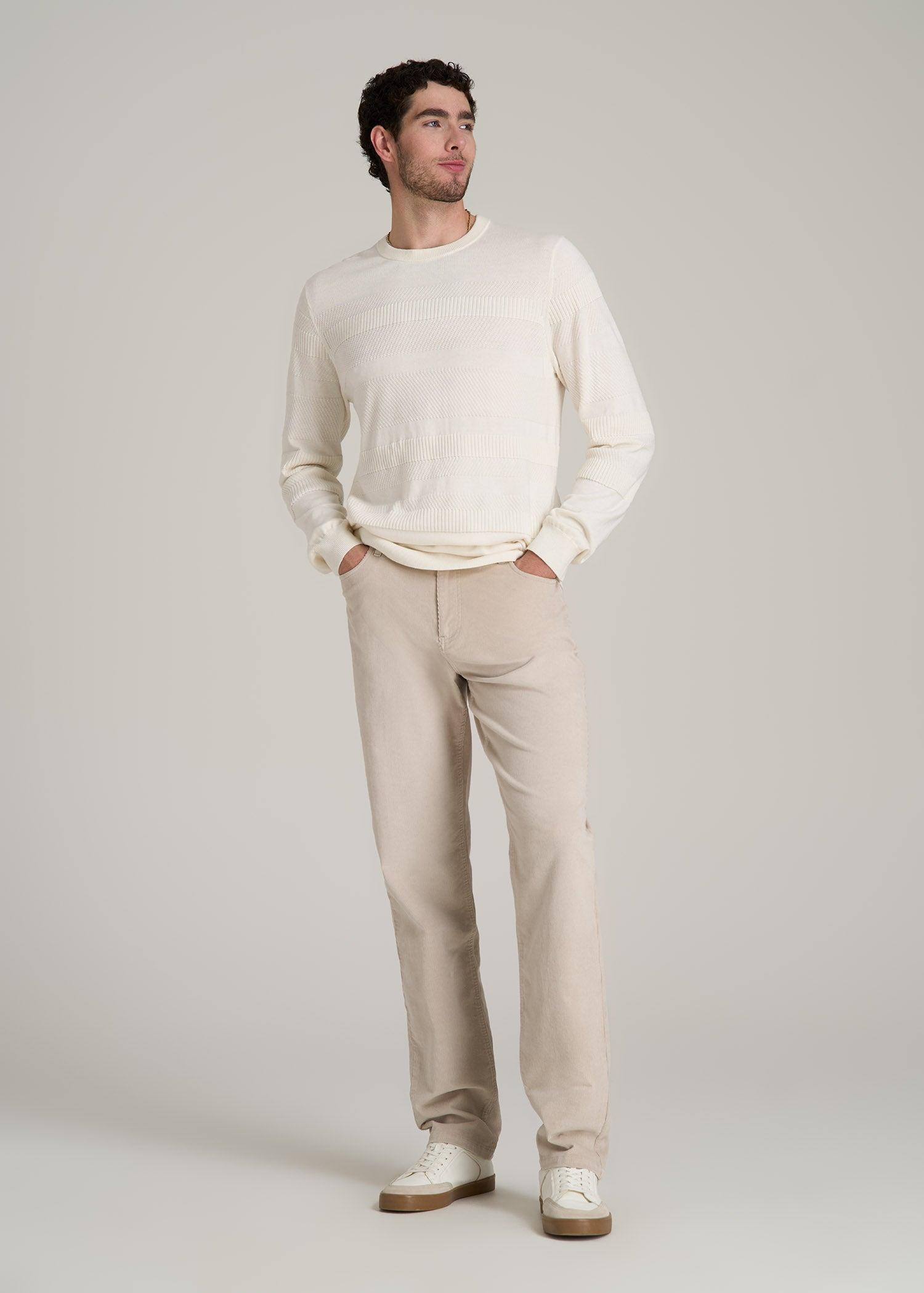 STRAIGHT-LEG Stretch Corduroy Pants for Tall Men in Drywall Tan Product Image