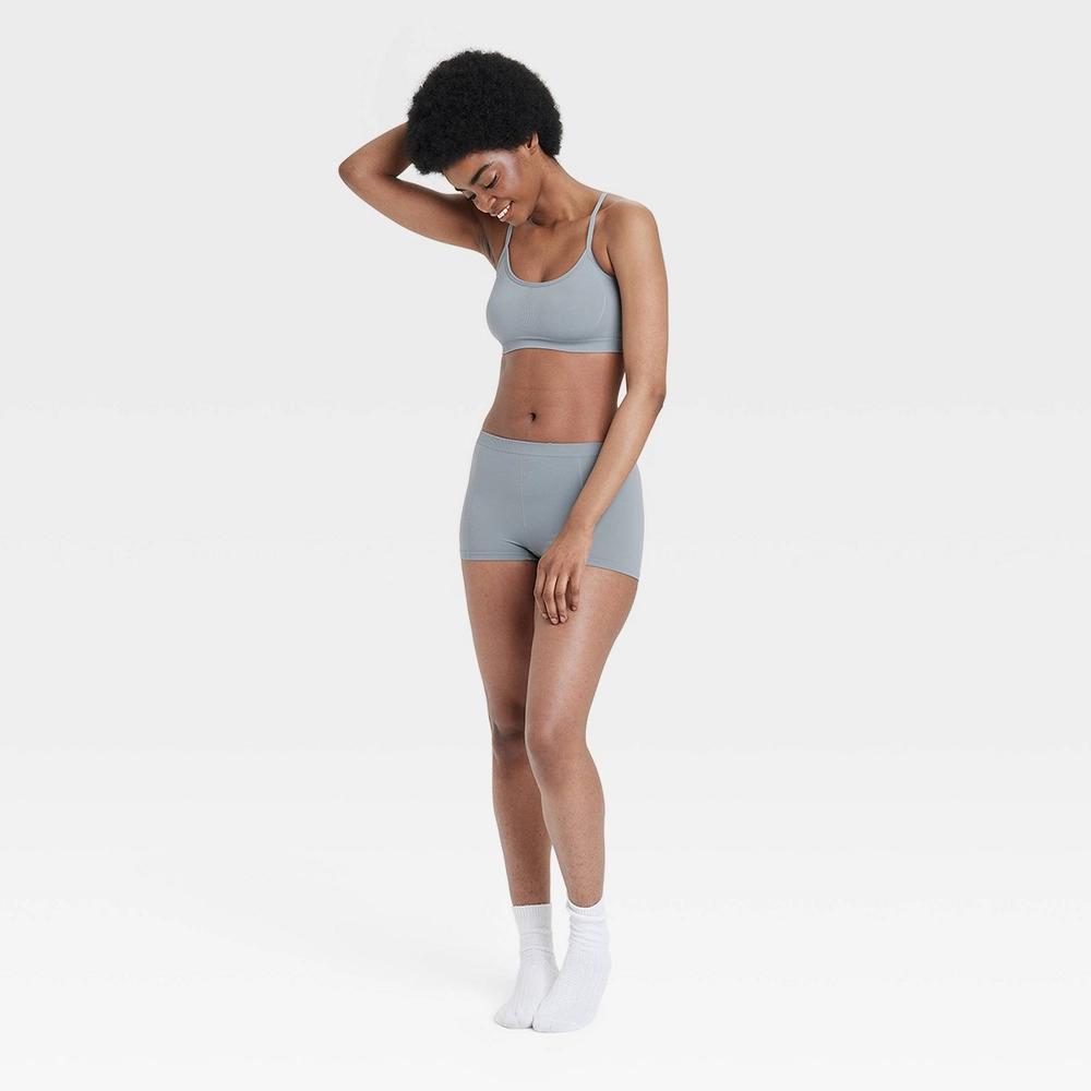 Women's Seamless Boy Shorts - Colsie™ Gray XS Product Image