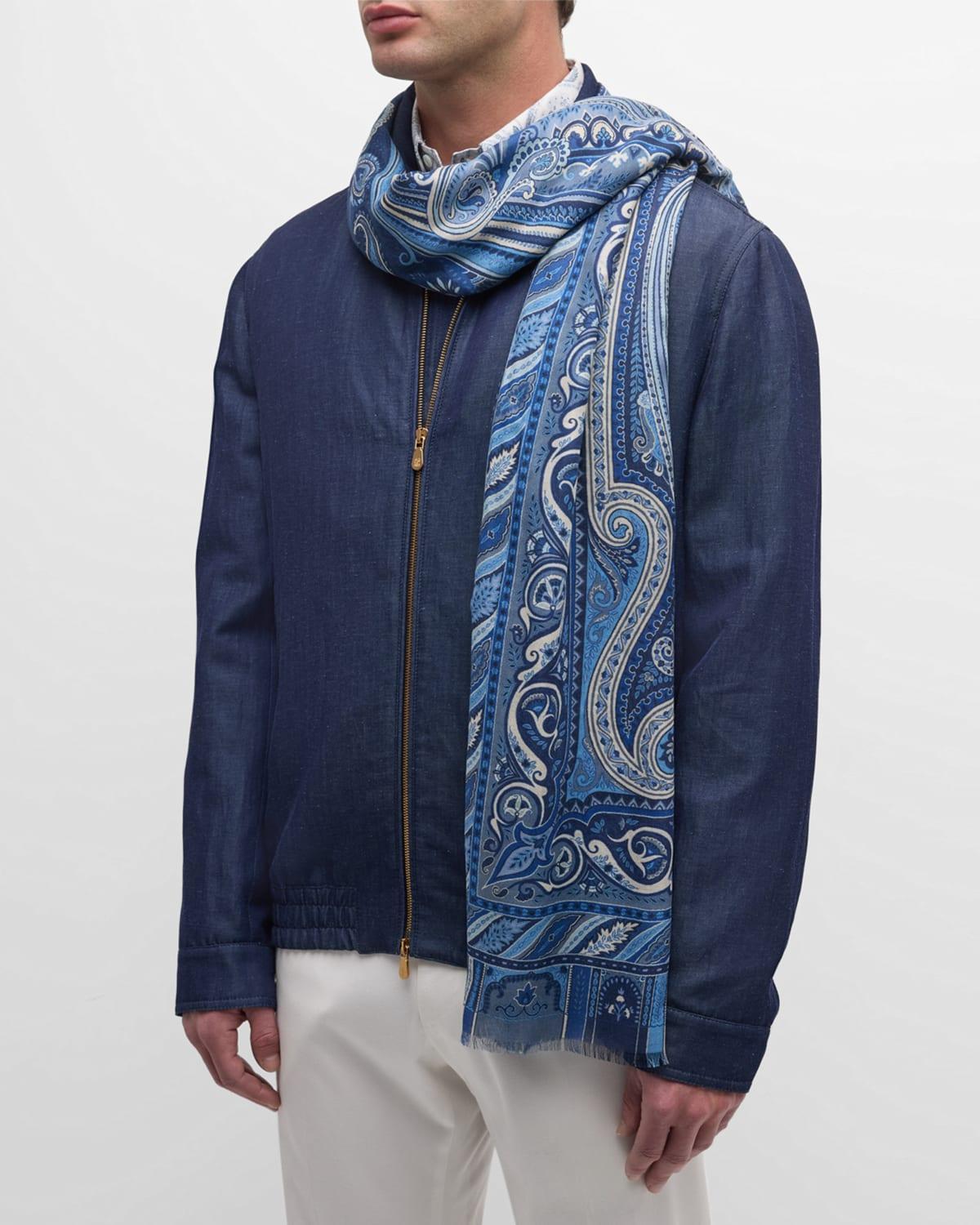 Mens Semi-Sheer Paisley Scarf Product Image