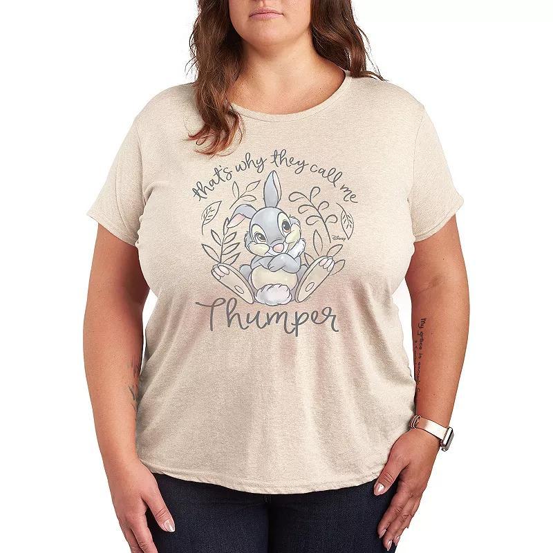 Disneys Bambi Plus Call Me Thumper Graphic Tee, Womens Product Image