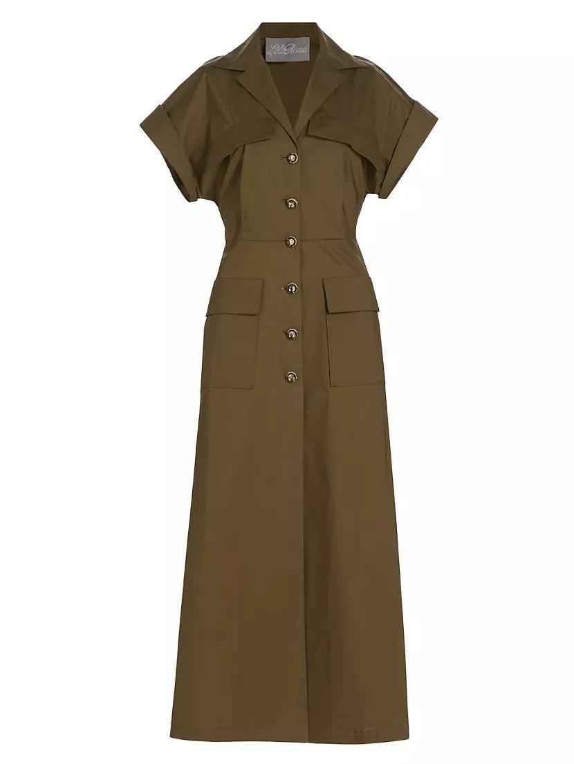 Cotton-Blend Midi Shirtdress product image