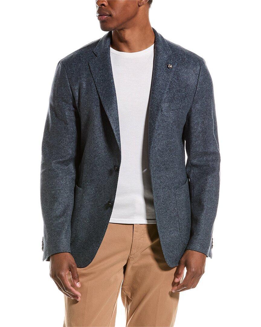 Boss  Wool-blend Blazer In Blue Product Image