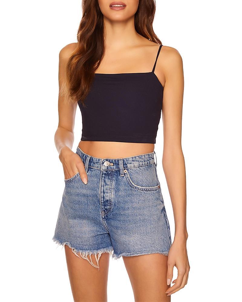 Womens Essential Square-Neck Crop Top Product Image