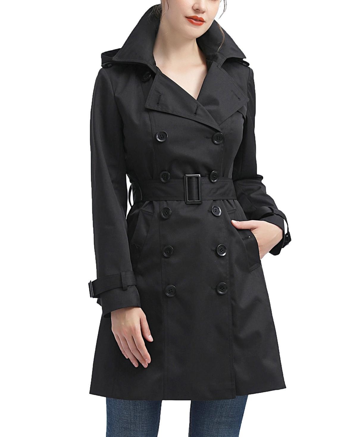 Womens Adley Water Resistant Hooded Trench Coat Product Image