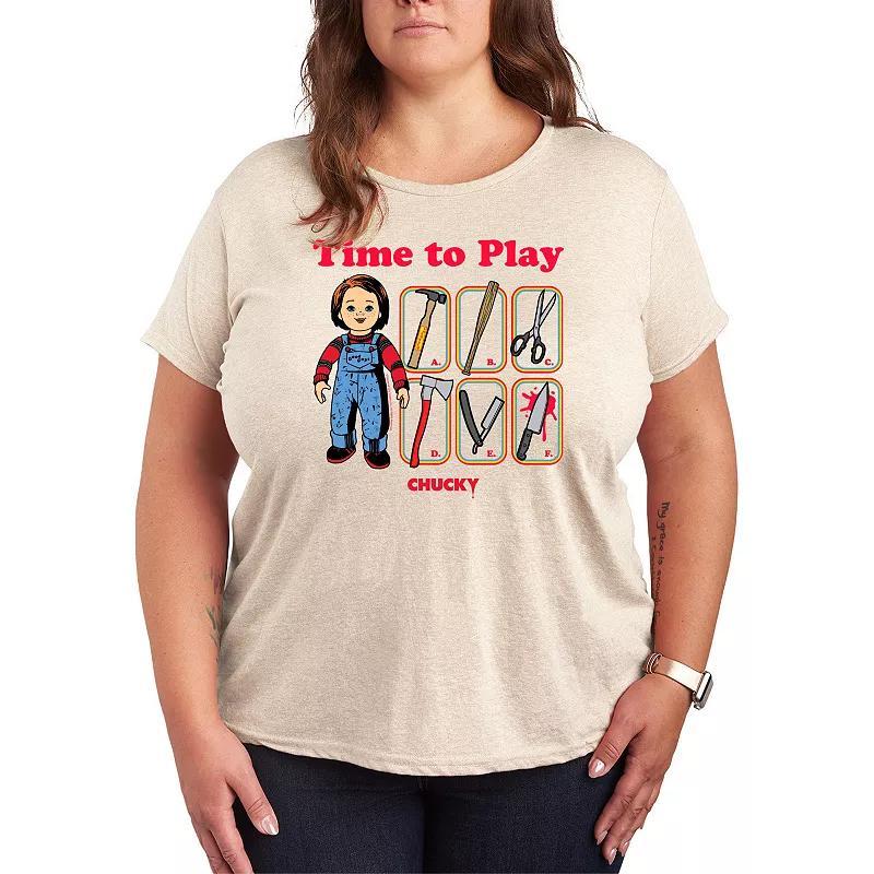 Plus Size Chucky Time To Play Graphic Tee, Womens Product Image