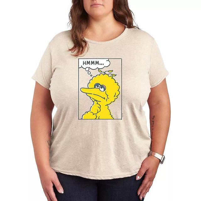 Plus Sesame Street Big Bird Hmmm Graphic Tee, Womens Product Image