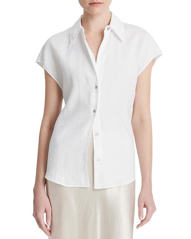 Vince Linen Cap Sleeve Shirt Product Image