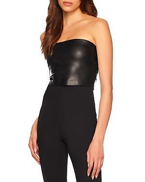 Susana Monaco Faux Leather Crop Tube Top Product Image