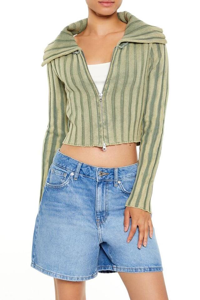 Cropped Zip-Up Sweater | Forever 21 Product Image