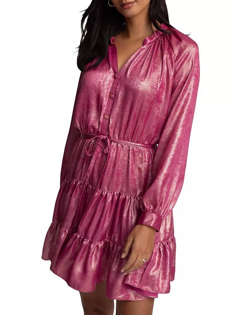 Sydney Metallic Tiered Minidress Product Image