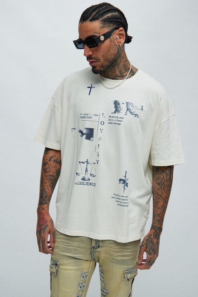 Loyalty Oversized Short Sleeve Tee - White Product Image