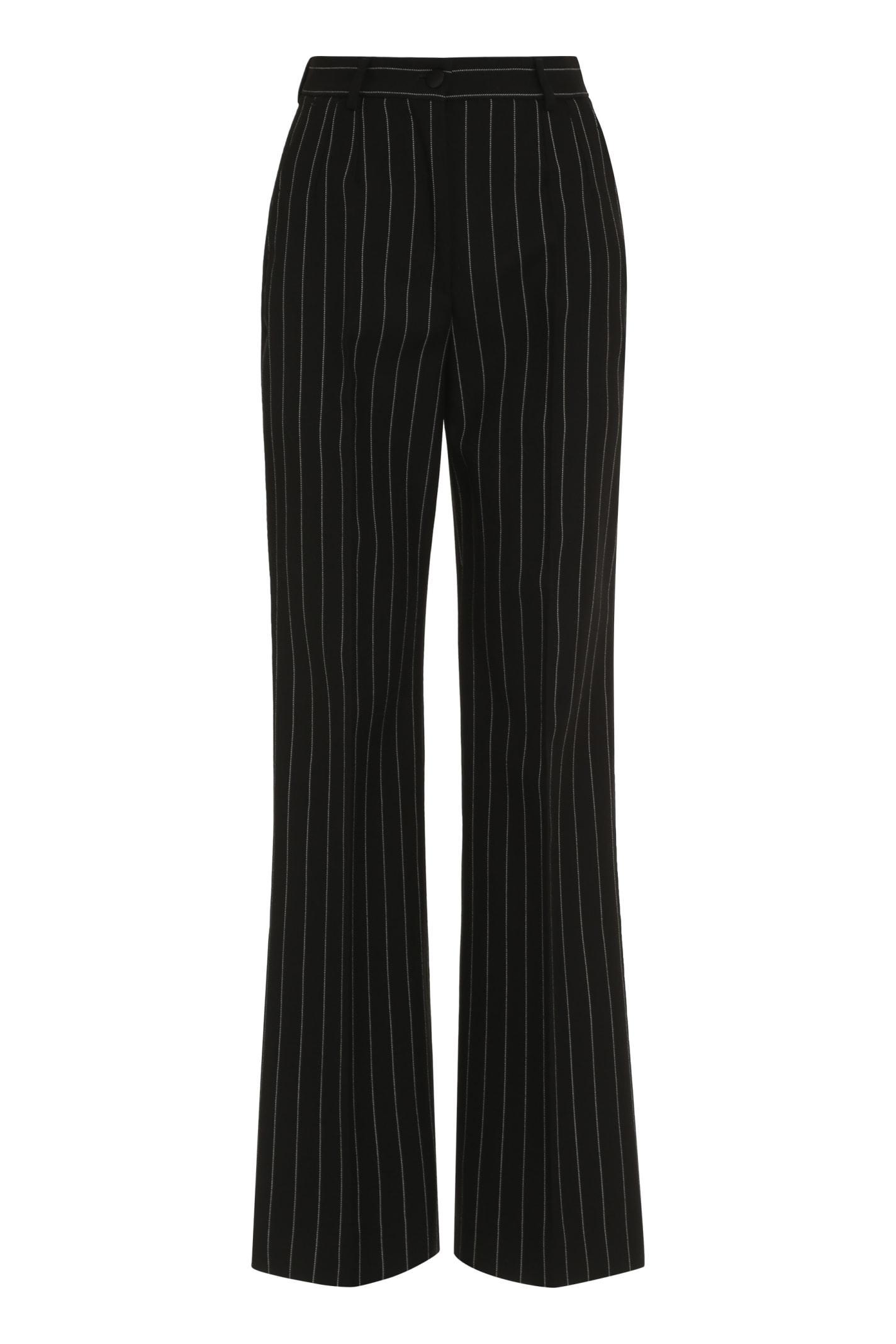 DOLCE & GABBANA Wool Trousers In Brown Product Image