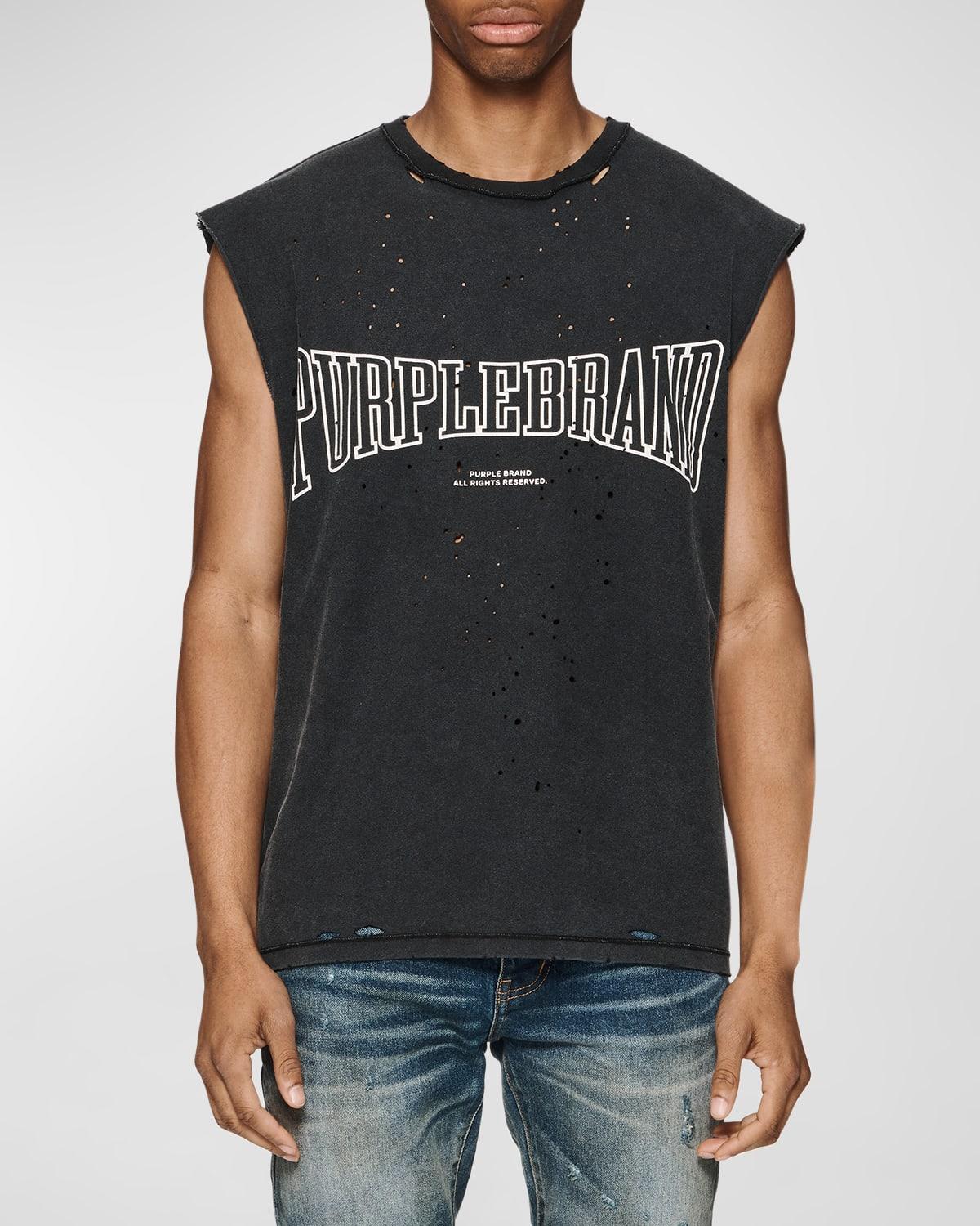 Mens Distressed Jersey Tank Top Product Image