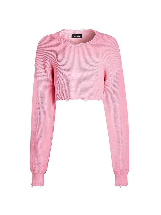 Womens Daisy Cropped Sweater Product Image