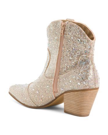 Bedazzled Western Booties for Women Product Image