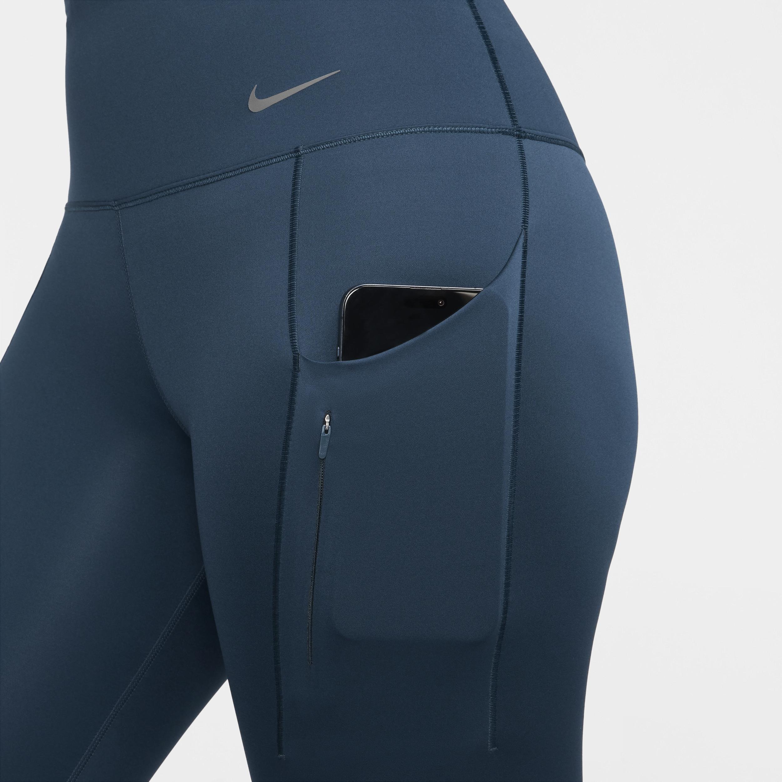 Nike Womens Go Firm-Support High-Waisted Cropped Leggings with Pockets Product Image