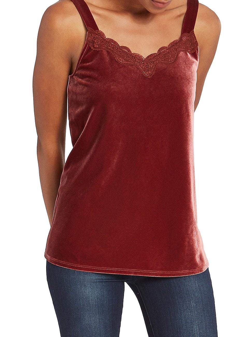 Womens Velvet Lace Camisole Product Image