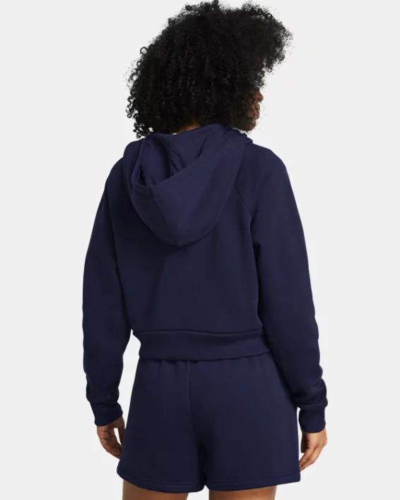 Women's UA Rival Fleece Crop Full-Zip Product Image