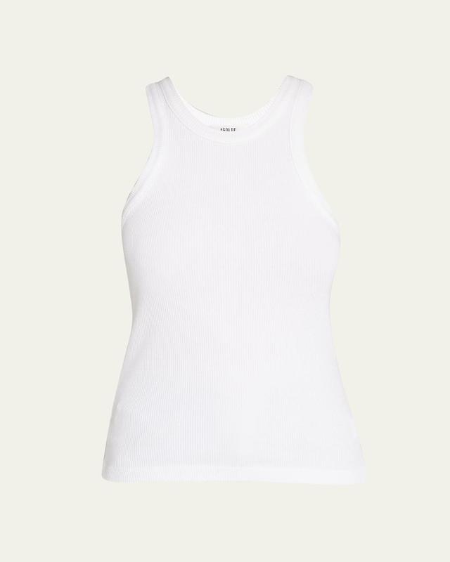 AGOLDE Bailey Tank White. (also in L, M, XL). Product Image