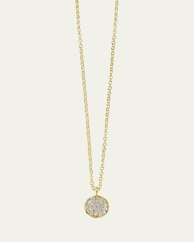 Mini Flower Pendant Necklace in 18K Gold with Diamonds Product Image