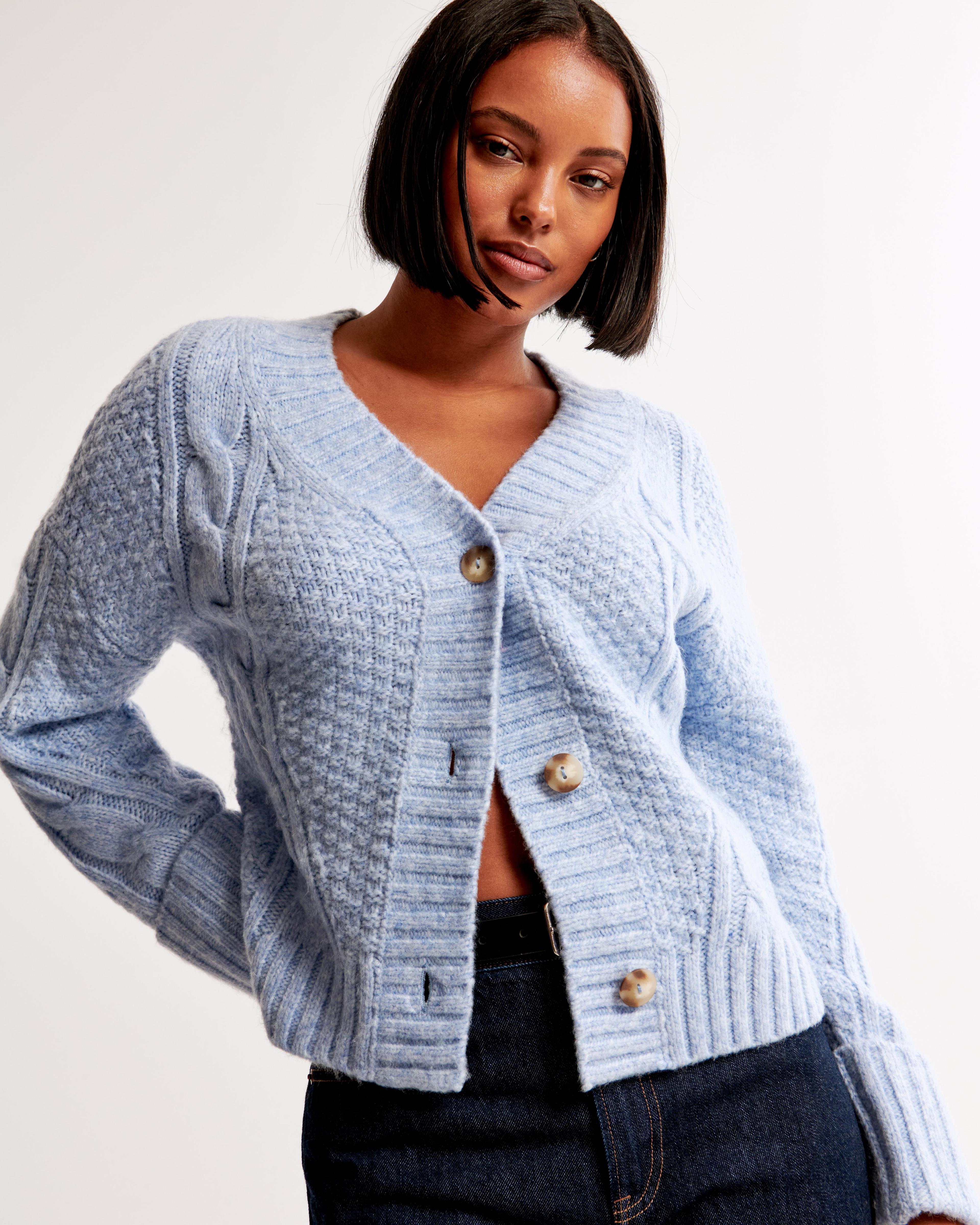 Seed-Stitch Cable Cardigan Product Image